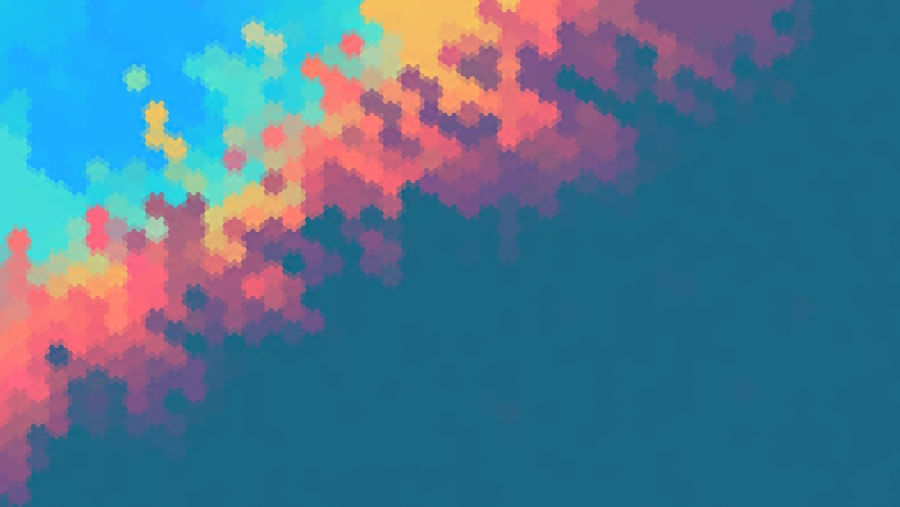 Pantone 17-4432静谧蓝色调的六边形几何艺术4K壁纸,3840x2160分辨率